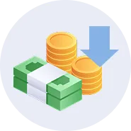 コスト削減を表すアイコン