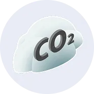 脱炭素・カーボンニュートラルへの貢献を表すアイコン